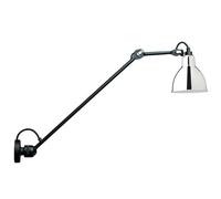 Lampe Gras N304 L60 Applique Murale Noir Mat & Chrome Câblé