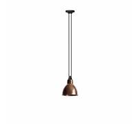 Lampe Gras N322 Suspension Cuivre Brut & Rond Blanc
