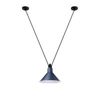 Lampe Gras N323 L Suspension Conique Noir/ Bleu