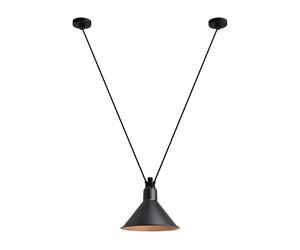 Lampe Gras N323 L Suspension Conique Noir/ Cuivre