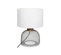 Lampe grille Emie noir et blanc Atmosphera Blanc et noir G