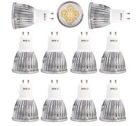 Lampe GU10 LED 5 x 1 W LED puce à intensité variable 5 W remplace halogène 50 W, Blanc chaud 2700K 520LM, angle d'éclairage 60 °, poires Ø 48 x 70 mm AC 220 V 230 V, Lot de 10