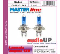 Lampe Halogène Remplacement Voiture Modèle H4 12V 60/55 Watt Superwhite Set 2