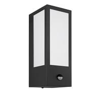 Lampe Hauswandlampe Applique Murale Jardin E27 Détecteur de Mouvement Noir Opale