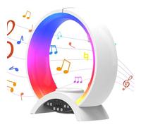 Lampe haut-parleur d'ambiance - Lampe de chargement sans fil multifonction avec éclairage LED et fonction réveil, dispositif d'éclairage sonore intégré pour un confort quotidien | Table de chevet déco