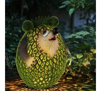 Lampe Hérisson Figurine Décorative Solaire Jardin Décoration de Balcon Vert