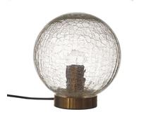 Generique Lampe à poser boule Lounge – Verre ciselé transparent – 22 cm