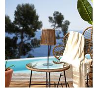 HOME DECO FACTORY, LAO0189, Lampe Solaire d'Extérieur Beige, Design Moderne et Écologique, Éclairage Durable et Économique, Installation Facile, H40 cm, Couleur Marron, Plastique-PP
