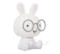 AC-Déco Veilleuse LED Lapin – USB rechargeable, Bouton tactile, Blanc-Gris
