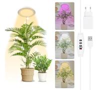 Lampe Horticole LED Lampe de Croissance à Spectre Complet Lampe Plante Interieur Réglable en Hauteur avec Minuterie ON/OFF Automatique 3/9/12H, 10 Luminosité, 3 Modes Lumière pour Plantes d'intérieur