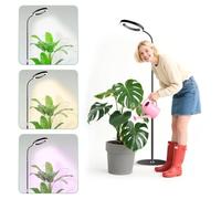 Lampe Horticole LED, Lampe Plante Interieur avec Minuterie 6/12/16H, 3 Modes & 10 Niveaux Luminosité, Hauteur Réglable 57-165cm, Grow Light pour Plantes d'Intérieur, Livré avec Timer et Adaptateur
