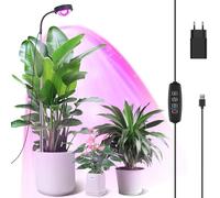 Lampe Horticole Led Spectre Complet avec Lentille Optique, Haut PPFD Lampes de Croissance avec Col de cygne 360°, 160cm lampe pour plante interieur Réglable en Hauteur, Minuterie 3/9/12H, 3 Modes