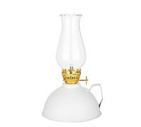 Lampe huilée Mate avec poignée bidon d'huile en tôle de Fer - Lampe rétro Lampe à kérosène à Bougie Antique for Le Camping d'urgence à la Maison (7,48in) (Color : White)