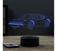 Lampe illusion 3D Alpine Renault A310 4 cylindres Multicolore