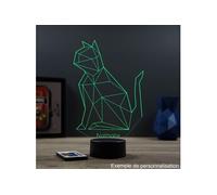 Lampe illusion 3D Animal Chat Origami