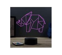 Lampe illusion 3D Animal Eléphant Origami