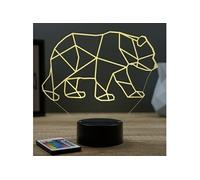 Lampe illusion 3D Animal Ours Origami