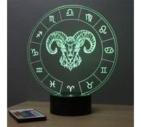 Lampe illusion 3D Astrologie Horoscope Bélier Multicolore G