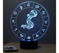 Lampe illusion 3D Astrologie Horoscope Verseau Multicolore G