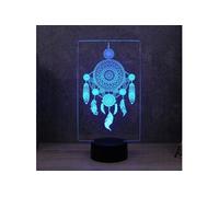 Lampe illusion 3D Attrape rêves Multicolore