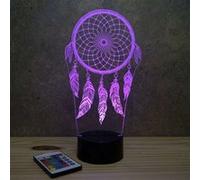 Lampe illusion 3D Attrape rêves contour