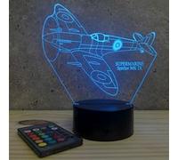Lampe illusion 3D SpitFire Supermarine Multicolore