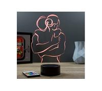 Lampe illusion 3D Couple enlacé