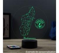 Lampe Illusion 3D Madagascar - Veilleuse LED 16 Couleurs avec Télécommande - Fabrication Française Multicolore G