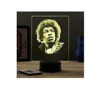 Lampe illusion 3D portrait Jimi Hendrix