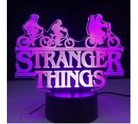 Lampe illusion 3D Stranger C Things Veilleuse de chevet Lampe de table 16 couleurs changeantes Décoration Nouvel An Saint-Valentin
