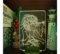 Lampe illusion 3D Veilleuse LED Banana Fish Ash Lynx Anime Table Lampe Set Couleur Changeante Couleur Éclairage Cadeau De Noël Décoration Poupée Chambre D'enfant Garçon Fille Cadeau Anniversaire