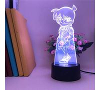 Lampe Illusion 3D Veilleuse LED Lampe De Table Détective Conan Cas Japonais Anime Lampe Plug In Anime Éclairage Luminaire Lampe Cadeau De Vacances D'Anniversaire Garçon Fille