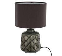 Atmosphera - Lampe Ilou grise - céramique H35 cm