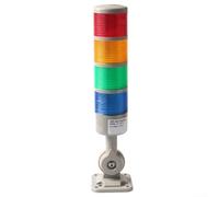 Lampe industrielle à LED, pile de sécurité pour tour de signalisation, colonne lumineuse de 12-24 VDC pour une application industrielle (4 niveaux avec buzzer)
