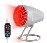 Lampe Infrarouge, 150watt Lampe Infrarouge Chauffante, Lampe À Chaleur Infrarouges Vec 3 Niveaux De Réglage De La Température Et Minuterie, Lampes À Lumière Rouge Pour Détendre Les Muscles Fatigués