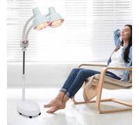 Lampe Infrarouge 275W, Lampe A Lumière Rouge, Base De Poulie Rotative A 360°, Température Réglable, Peut Etre Utilisée Dans Un Salon De Beauté, Dans Le Salon, A La Maison
