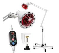 Lampe infrarouge Boston Tech, Thermothérapie, Soulagement de la douleur, Circulation, Articulations. Base flexible plus stable, accessoire de table inclus 275 W. 5 pieds pour une plus grande stabilité