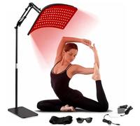 Lampe Infrarouge Professionnelle 120 LED-Hauteur Réglable 40-140cm,détachable,5 Niveaux de Luminosité,Minuteries,Conception rotative 360° avec Lunettes Pour apaiser les muscles du visage et le corps