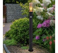 Lampadaire éclairage extérieur Lampadaire fumée cuivre extérieur avec détecteur de mouvement jardin acier inoxydable, plastique, 1x E27, DxH 7,6x110 cm