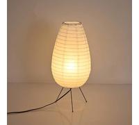 Lampe Japonaise en Papier de Riz, éclairage d'ambiance à intensité Variable, Support en métal et Papier, Lanterne Style Noguchi, Style Japandi, Abat-Jour en Papier Washi(H)