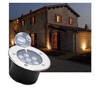 Lampe Jardin Enterré - Spot Encastrable Exterieur, AC 85-265V Lumière Enterrée De Jardin Encastré LED D'extérieur, IP67 Projecteur À LED, For Jardins, Escaliers, Éclairage D'architecture(Warm White,7W