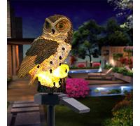 Lampe Jardin Solaire,Forme de chouette Imperméable LED Jardin Solaire Exterieur,Décoration de Jardin pour mariage, fête,pelouse, allées, clôtures,et étiquette de chien