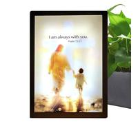 Lampe Jésus Luminworks, Veilleuse Jésus Peinture 4D, Veilleuse Chrétienne LED Artisanale, Lampe Miraclelamp Jésus Lumineuse, L-umin Works Illuminez vos Nuits avec des Cadeaux d'Art Mural Chrétien