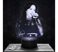 Lampe Jisoo BlackP deco chambre fille Lampe 3D Jisoo BlackP objet K-pop Corée Pop Coréene idée cadeau décoration lumière tamisée veilleuse deco bureau. Idée Cadeau Noel adolescent original TOP