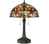Lampe - Kami - Bronze vintage et verre Tiffany