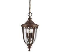 Lampe Kettenlaterne Lampe en Suspension Acier Verre D 21,6 CM 3 à Feux Bronze