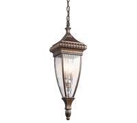Lampe Kettenlaterne Suspension Renaissance Design Bronze Verre Hauteur 62,9 CM