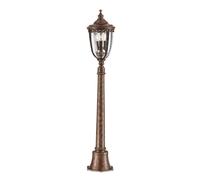 Lampe Lampadaire Borne Lumineuse Candélabre Bronze Hauteur 118 CM Acier Verre