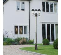 Lampe Lampadaire Candélabre Lampe de Jardin Bronze 3 à Feux Hauteur 220 CM