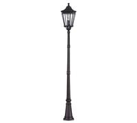 Lampe Lampadaire Candélabre Säulenleuchte Hauteur 257 CM 2 à Feux Aluminium Glas